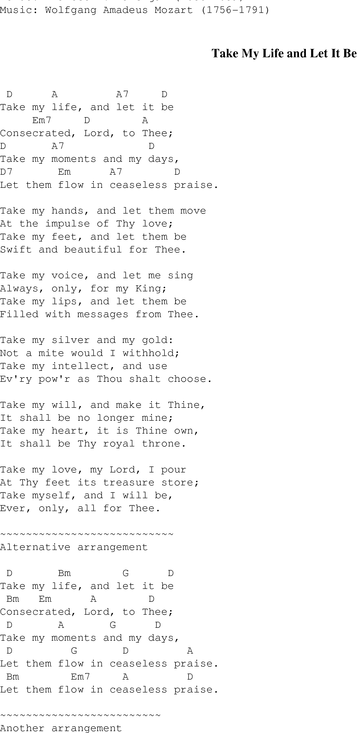 Take My Life And Let It Be Christian Gospel Song Lyrics And Chords take-my-life-and-let-it-be-christian-gospel-song-lyrics-and-chords